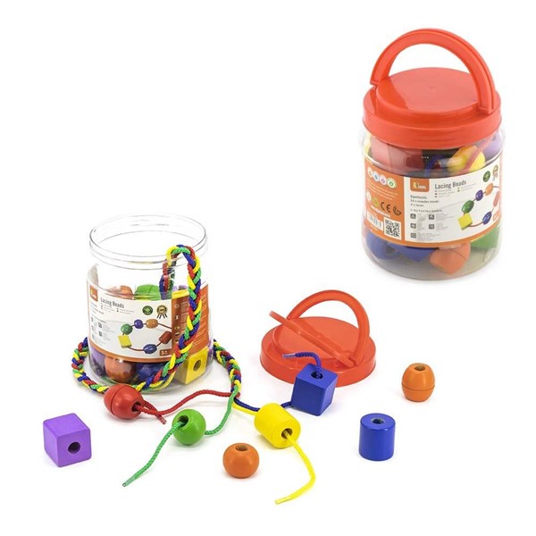 Игра-шнуровка Бусины 30 шт (дерево) Viga, 58466 8c41c62eced111ef0a8 - фото 1699352
